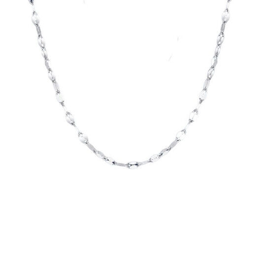 CHINA GOLD PT950 Platinum Lips Chain for Men and Women Fashionable Simple Style Platinum Necklace Plain Chain Birthday Gift Platinum Lips Chain About 1.5g