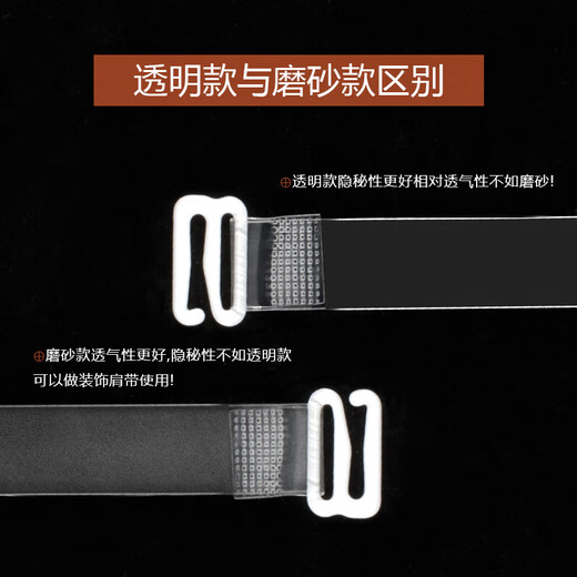 
Jialuji [6 pairs] Transparent shoulder straps invisible non-slip, non-slip bra for women, thin one-length collar underwear accessories can be exposed Transparent shoulder straps [6 pairs]