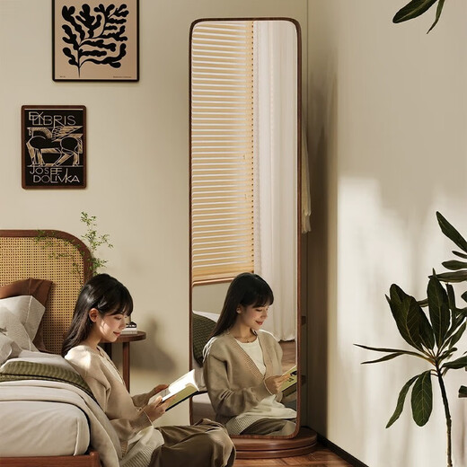 Millennium Washington Rotary Dressing Mirror Home bodenstehe Mirror Schlafzimmer Ganzkörper Spiegel Multifunktionskleidung Kleiderbügel integrierter anpassender Spiegel Quadrat Hu Tao