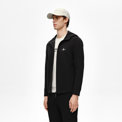 Biyinlefen Check T 2025 Autumn New Men's Outdoor Sunscreen Soft Hooded Knitted Jacket Texture