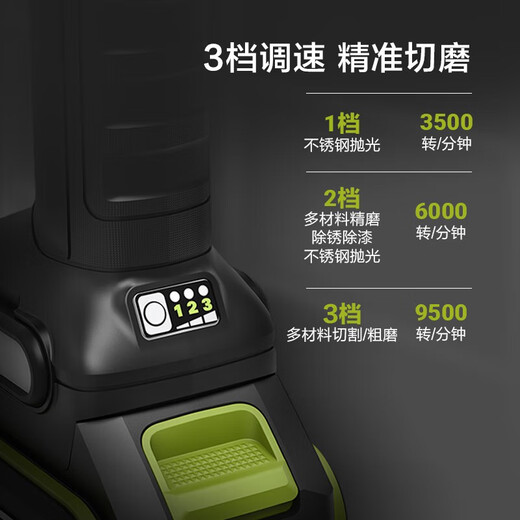 Yonghuan Wachs Winkelschleife Wu806 bürstenloser Schleifen Schneiden polierender Lithium -Ladewinkel -Elektrowerkzeug WU806+WU3884.0 Doppelte elektrische Schnelle Lade