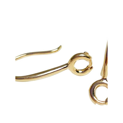 QUAMER universal buckle ear hook earrings plated 18K gold earrings diy accessories earrings niche design universal versatile pair of round earrings universal buckle - gold color (plated