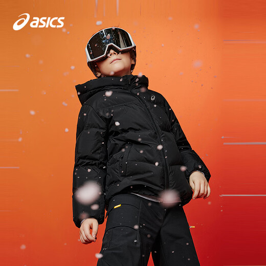 ASICS/ASICS Children's Wear 25 Years Winter Loose Short Puff Down Jacket for Large Children, Thin and Comfortable