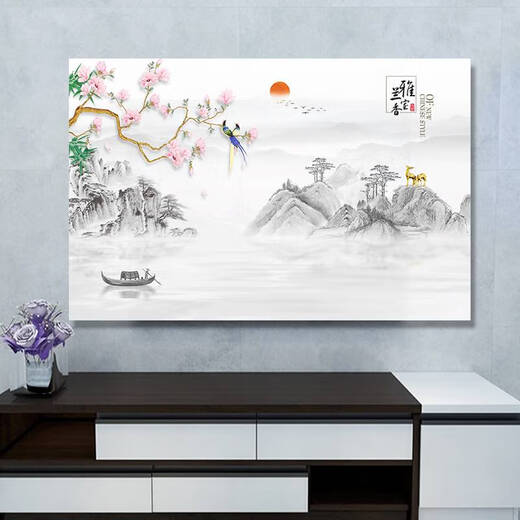 Shantou Lincun new TV cover TV cover living room bedroom desktop hanging curved universal TV cover dust cover B1484 Yashi Lanxiang 55 inches long 130*height 80cm