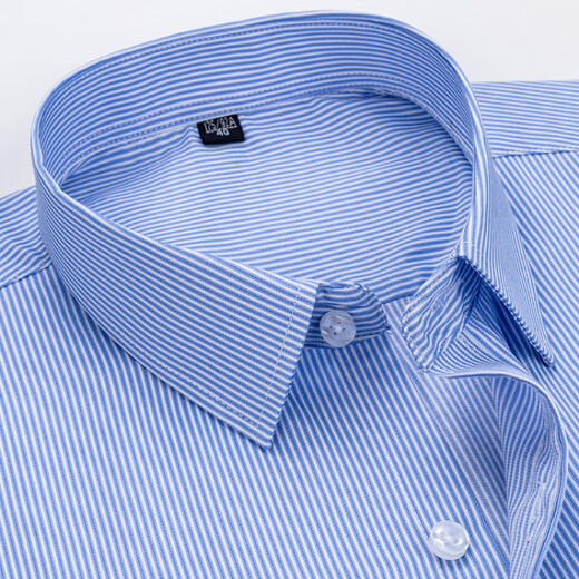 
Lilang bamboo fiber long-sleeved shirt for men middle-aged business casual striped shirt for men loose daddy suit 6623 38 equal size