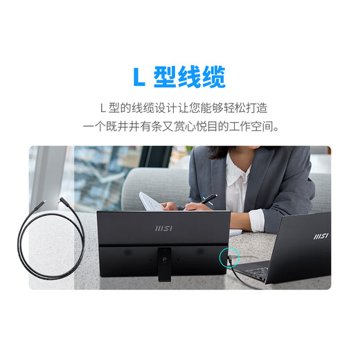 微星（MSI）15.6英寸便携显示器 IPS屏 双Type-c口 内置扬声器 防蓝光 护眼不闪屏 PRO MP165 E6