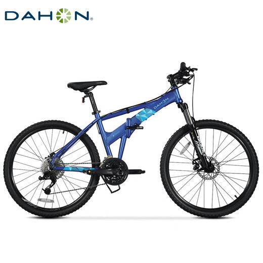 Dahon Big Road 26 pulgadas Brazo de disco de 26 velocidades Plegado bicicleta de montaña Hombres y mujeres adultos en bicicleta XAA673M Matt Blue 26-pulg.