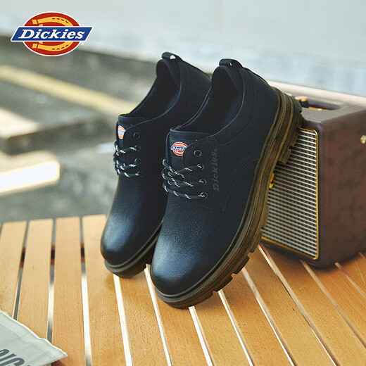 Dickies zapatos casuales para hombres zapatos de trabajo de cuero para hombres zapatos de trabajo británicos retro para hombres negros 41