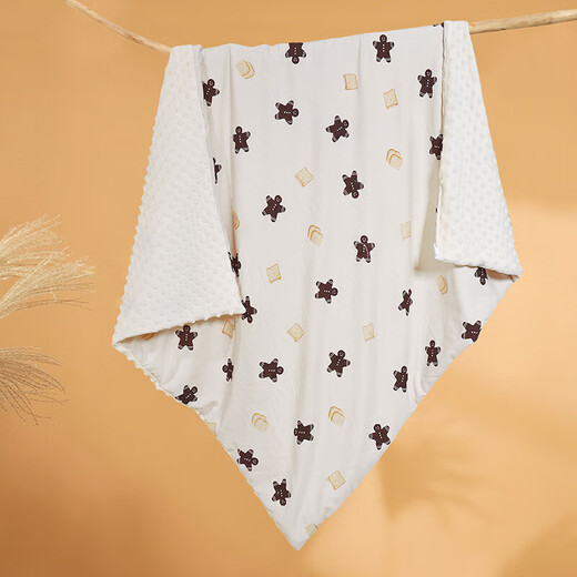 Newborn baby blanket, beanie air-conditioning gauze, nap, newborn summer baby thin kindergarten children's quilt, soft and waxy skin-friendly soybean quilt, hug bear
