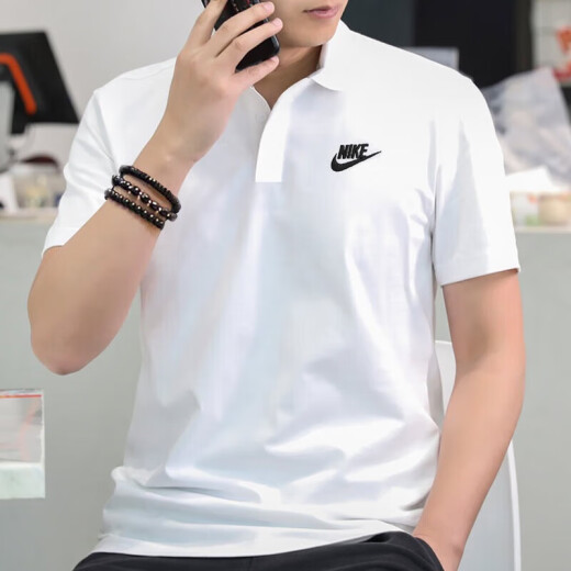 耐克（NIKE）POLO衫男士 25夏季新款运动服装翻领健身衣纯色棉质短袖透气T恤 FN3895-100 XS