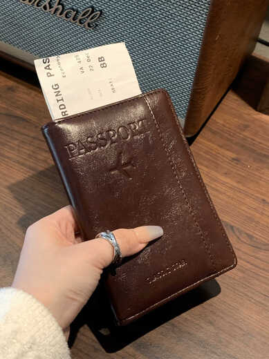 Bella Bella Anti-Diebstahl-RFID-Passtasche, Reisepasshülle, Übersee, multifunktionale Dokumentenaufbewahrung, Passhülle, Kakaofarbe