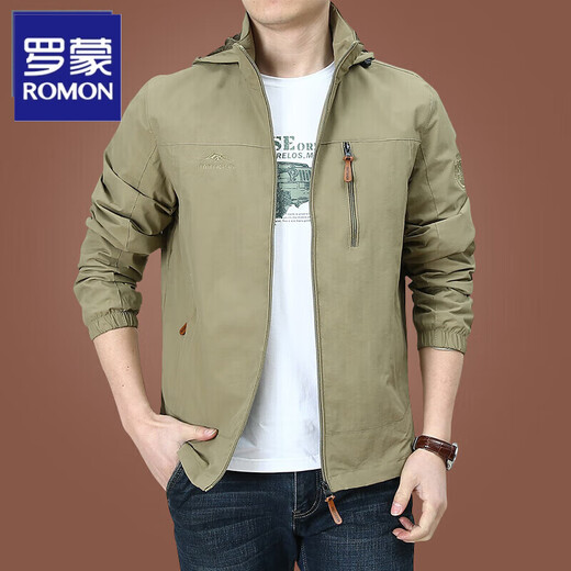 Veste d'hommes en plein air Romon pour le printemps, l'automne et l'hiver nouveau style de veste de veste de couleur masculine d'âge moyen et jeune homme pour hommes 9898 Modèle bleu foncé Petite taille plus velours m