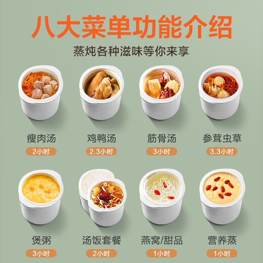 SUPOR electric stew pot, electric stew cup, household soup pot, stew pot, water-proof stew pot, special electric pot for soup, fully automatic ceramic soup cup DZ25YC828