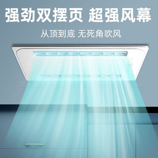 Opda Kitchen Cooler Embedded Lighting Two-in-One Air Conditioner Integrated Ceiling Ventilation Cooler Fan Cooler Two-Line Voice Two-Line Voice-Double Swing Page Bluetooth Speaker 300*600mm