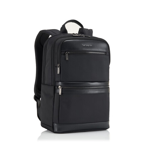 新秀丽（Samsonite）新款男士简约商务双肩包出差通勤高端背包16英寸电脑包高颜值NV6 黑色 16英寸