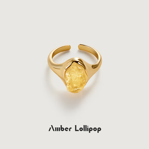 Amber Lollipop Wang Yuwen's same style crystal ring women's open index finger ring anniversary birthday gift for girlfriend and wife