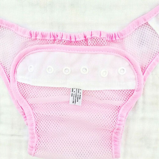 Pantalones de malla de malla fija de pañales de pueblo Shantoulin para el bolsillo de meso para bebés es impermeable y transpirable puede lavar el pañal de malla de verano rosa (SNAP) 1 pieza S recomendado 0-3 meses (13Jin [Jin iguala 0.5 kg] o menos)