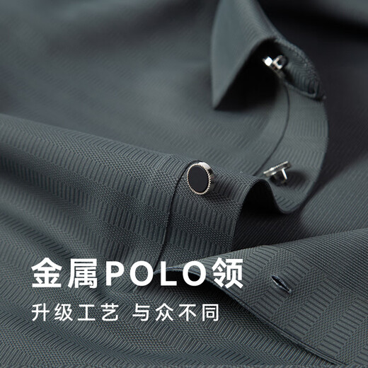 Sieben Wolf-Männer-T-Shirt Kurzärärmelte Sommergeschäft Casual Fashion Top Jinmian Light Luxury High Elastic Traaceless Polo Shirt Männer DT9905 Navy Blue L (90-120jin [Jin gleich 0,5 kg])