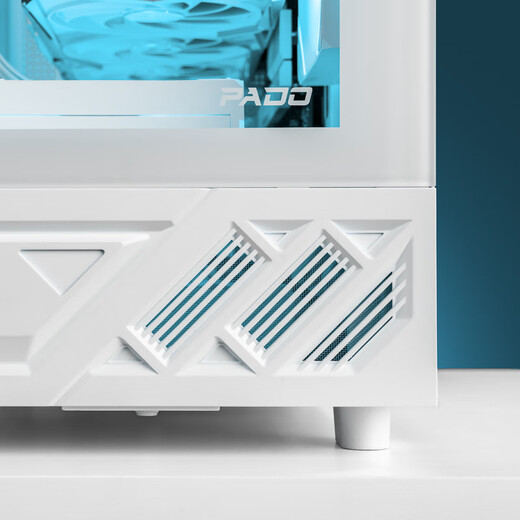 半岛铁盒（PADO）应龙沧溟 白色 ATX 游戏电脑台式机箱 支持360水冷 270°全视海景房 电源仓造型开孔高效散热