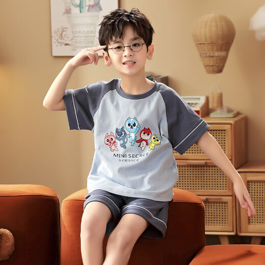 Chuangjingyi gewählt sich für einen Kurzarm-Cartoon-Pyjama-Kleidungsstück in sommerdünnem Stil.
