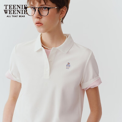 Teenie Weenie [Cool] ours Polo féminin 2025 Été Nouveau T-shirt à manches courtes simples