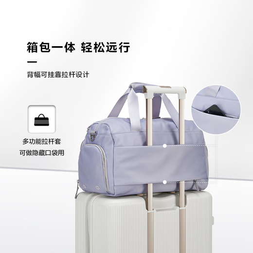 Samsonite travel bag 28.7L business trip bag sports gym bag leisure large capacity handbag NO0 lilac