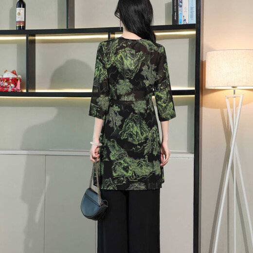 Hengyuanxiang 2025 Summer Nuevo tope de vientre larga de moda para mujeres Traje de temperamento de pierna ancha informal