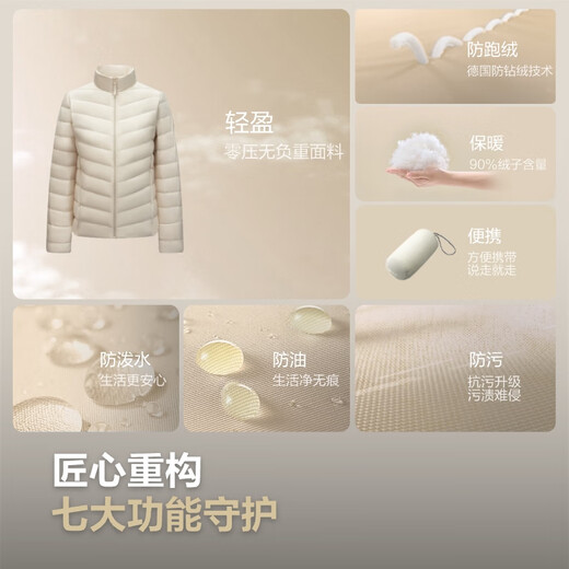 Bosideng 25th Autumn Down Jacket 90 velvet Women's Slim Short Casual Thin Stand Collar Gift Jacket