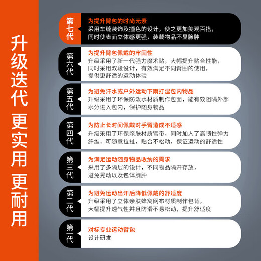 TFO 越野赛运动臂包 时尚休闲跑步手机包训练手臂包9402528 黑灰色