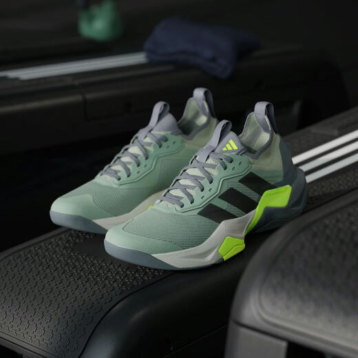阿迪达斯 （adidas）男款RAPIDMOVE ADV 2 TRAINER M百搭减震透气轻便低帮运动篮球鞋 JH6167 绿色 44