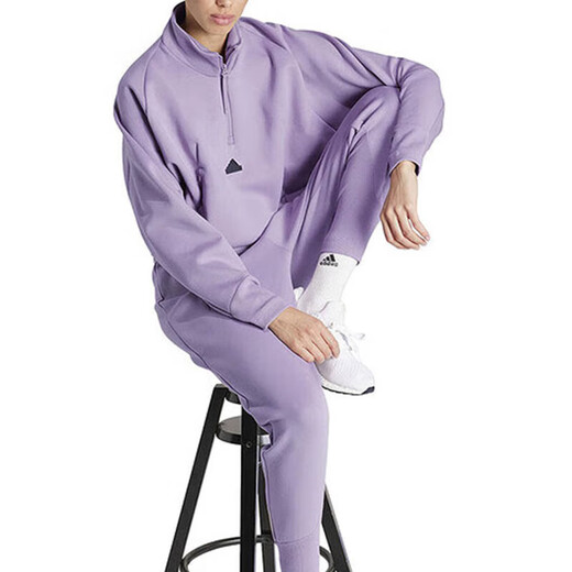 阿迪达斯（adidas）官方卫衣女装25春秋款Z.N.E运动服立领防风外套休闲半拉链套头衫 IS3899 S
