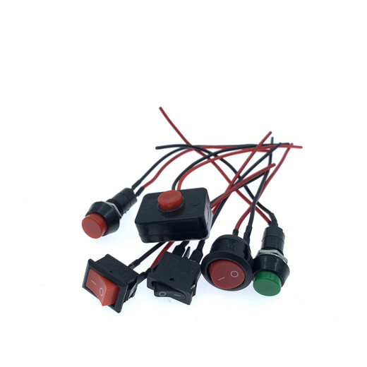 CAR Botón Universal Switch Small Altavoz Matrimonio de altavoces Mistre de luz del automóvil Día del balancín Running Light con alambre de 12v24v JB1047-2P