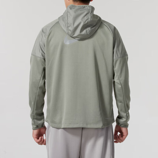 耐克（NIKE）外套男装2025夏季新款运动服跑步训练时尚梭织连帽男士夹克 FZ1112-053灰绿 M