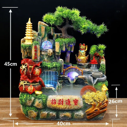 Showcase Wheel Ornamente Kreatives Rockery Fließender Wasserbrunnen Transport