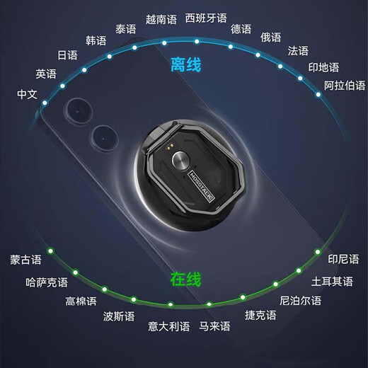 MOSSTALKAI translator large model magnetic handheld English translator intelligent voice real-time simultaneous interpretation translator portable overseas travel conference artifact offline translator AI large model intelligent translator Obsidian Black