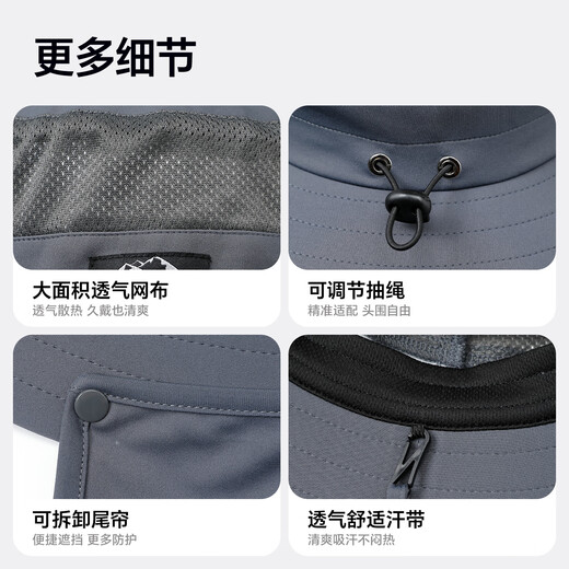 Misión Uv Sun Protección Sombrero Sombrero para hombres Sol pescador Fisherman Sombrero de montañismo Summer de verano