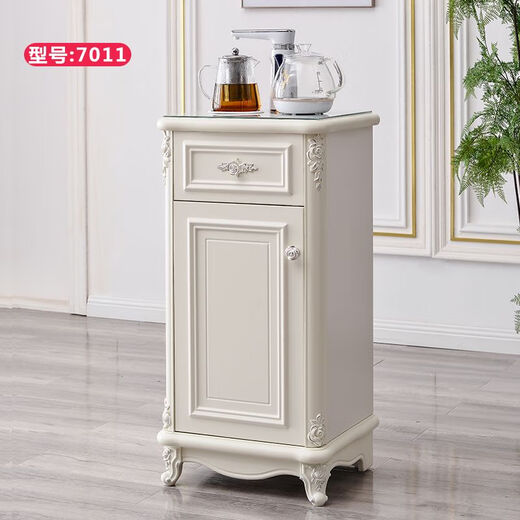 茶吧机家用欧式全自动实木客厅立式茶水柜下置水桶饮水机2025新款 9902白色 全自动 温热
