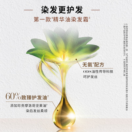 欧莱雅臻萃精油染染发剂 男女遮盖白发 自己在家染发膏4.0墨羽黛棕