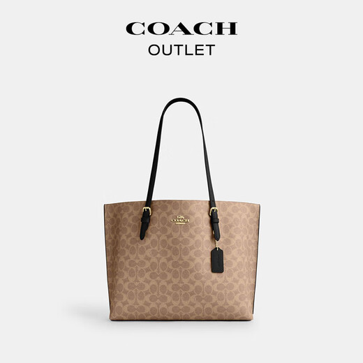 COACH Gift Outlet Women's Bag Classic Logo MOLLIE Tote Bag Large Capacity No. 34 Portable Shoulder Bag IM/Brown/Black