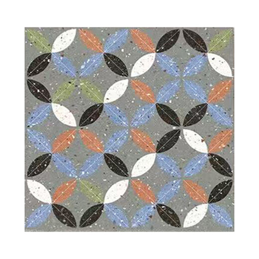 600x600 Pastoralstil Voller keramischer geschnitzter farbenfroher Terrazzo-Keramikfliesen Küche und Badezimmer Balkon Anti-Rutsch-Wege-Resistant Floor Fliesen Blütenfliesen M6636 600x600