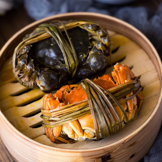 Live crabs, fresh hairy crabs from Xianjing, whole female crabs 4.0 taels, 4 pairs of 8 pieces, full weight without rope, crabs, river crabs, fresh gift box