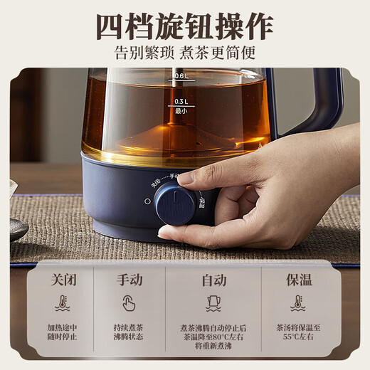 Midea health kettle, tea kettle, tea 1L retro spray steam tea kettle, small office kettle, tea kettle, water all-in-one electric kettle, flower tea kettle, tea steamer 1L long-lasting heat preservation MK-ZC10S01