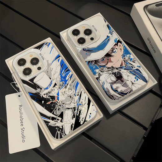 Ai style monster Kidd is suitable for Apple 16promax mobile phone case iPhone 15pus stand 14 animation 13mini color [CY1049 monster Kidd-Glacier silver] IMD color silver iPhone 16pro