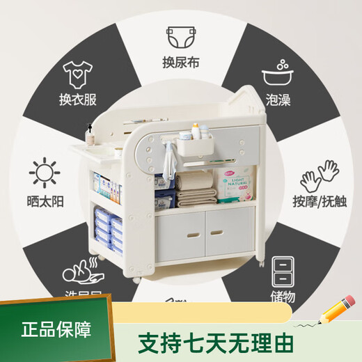艺途森尿布台宝宝护理台新生婴儿床多功能移动换尿布幼儿洗澡台 其他 框 多功能护理台