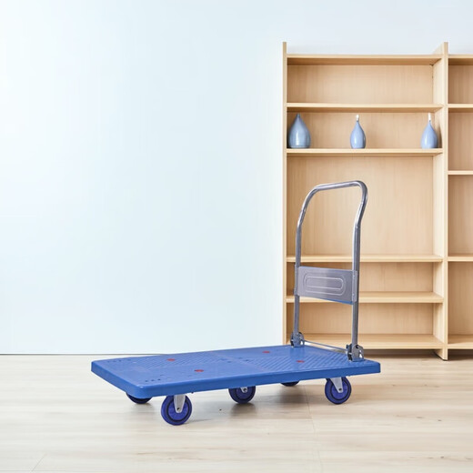 Stille Trolley mit 5 Rädern, Flachbettlastwagen, Ladung, großen Rädern, faltbarem Haushalt tragbarer Warehouse 13565 (Ladung 800 Jin [Jin ist gleich 0,5 kg]) Super Stummes Handläufe