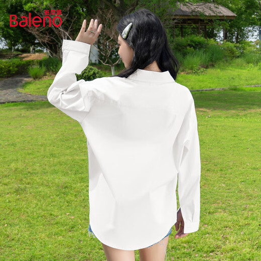 
Baleno pure cotton long-sleeved shirt for women 2025 new loose casual shirt for women high-end commuting top thin jacket