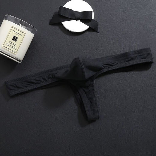 
New thong men's pseudo-girl men's tight thong low waist sexy cotton three-point stretch white M