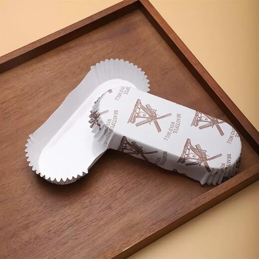 Jieribang disposable cake paper cup baking PE coated paper cup round 9*3cm*50 sheets oil-proof and non-stick windmill cup