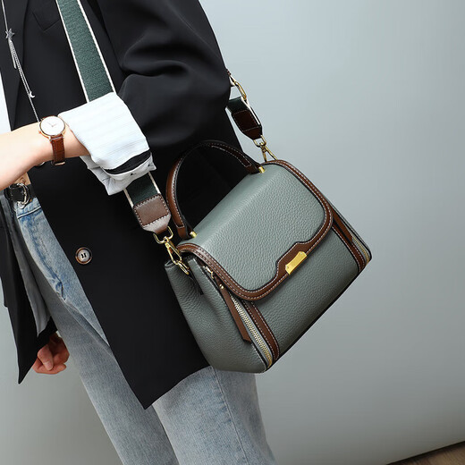 
Enlike International Luxury Brand 2025 New Handbag Fashion Leather High-quality Texture Shoulder Bag Versatile Crossbody Bag Black
