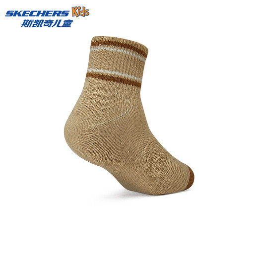 Skechers Skechers boys and girls fashionable casual unisex socks breathable and comfortable knitted short socks P224K011 wheat field yellow/mint candy green/03WB one size 130